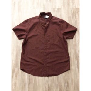 J Crew NWT Maroon Short Sleeve Button Front Shirt